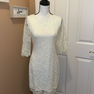 Lace Winter white Beautiful Dress